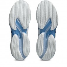 TÊNIS ASICS COURT FF 3 NOVAK CLAY - WHITE/TUNA BLUE